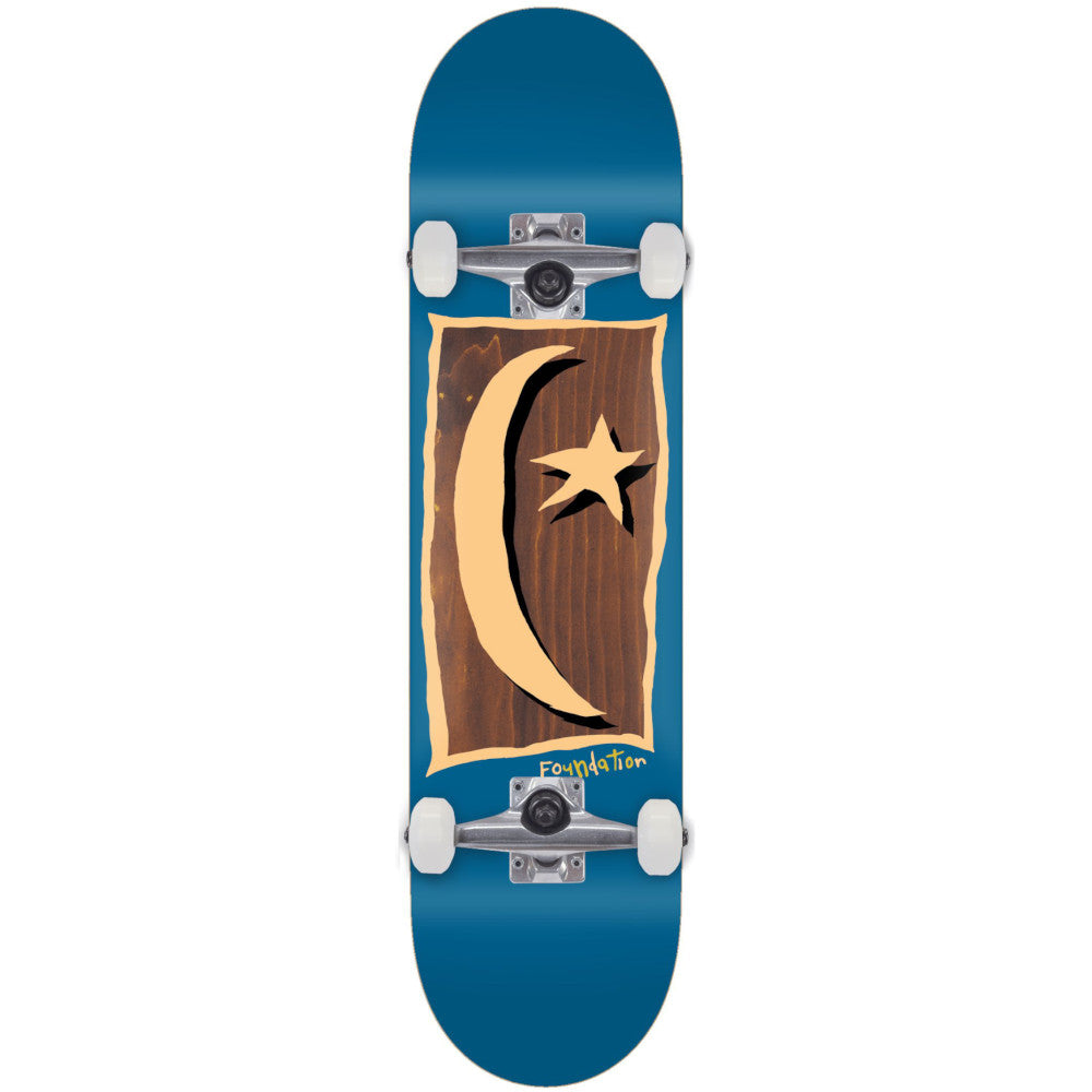 Foundation Star And Moon V2 Blue 7.88 - Skateboard Complete