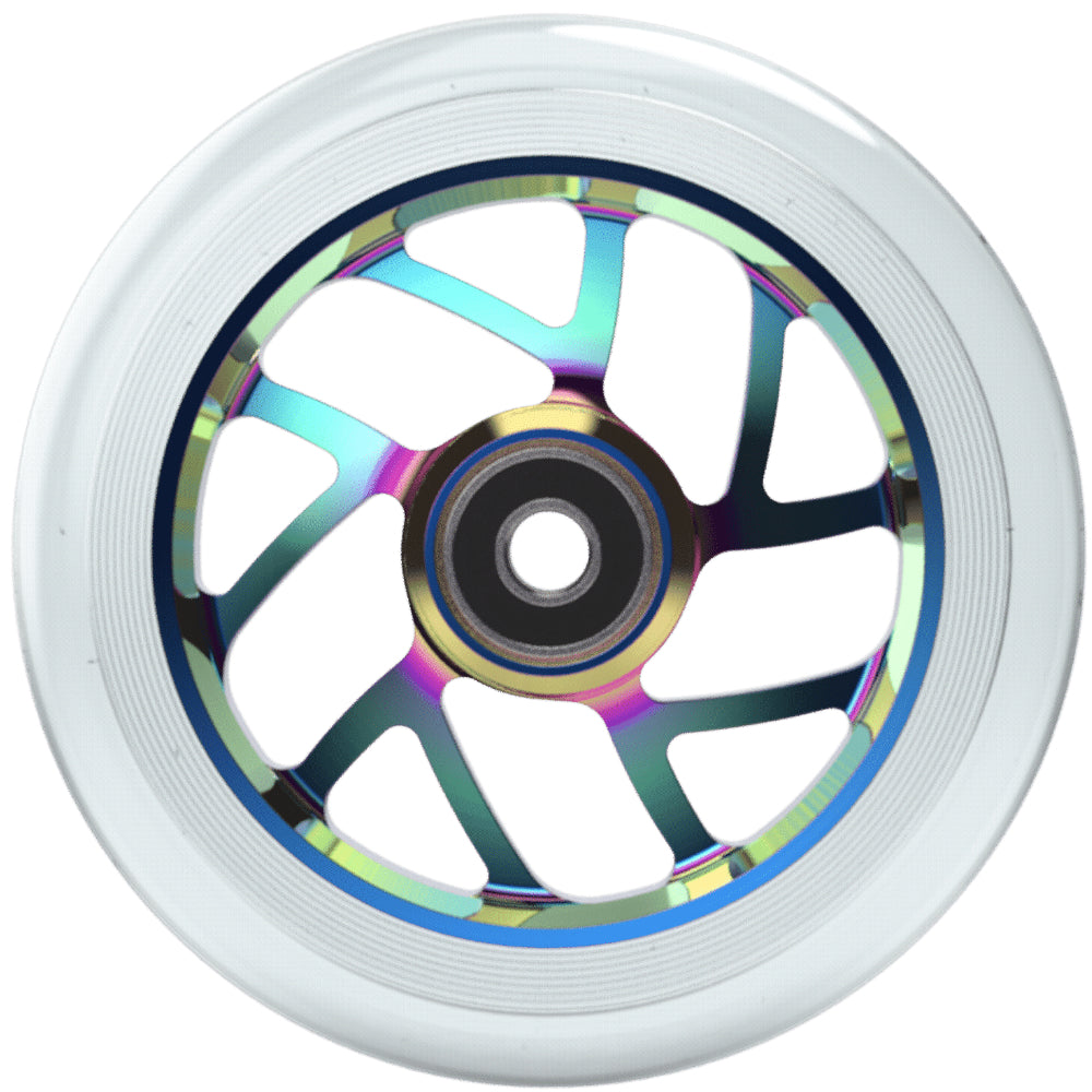 Fuzion Flight 110mm (PAIR) - Scooter Wheels Neochrome Clear