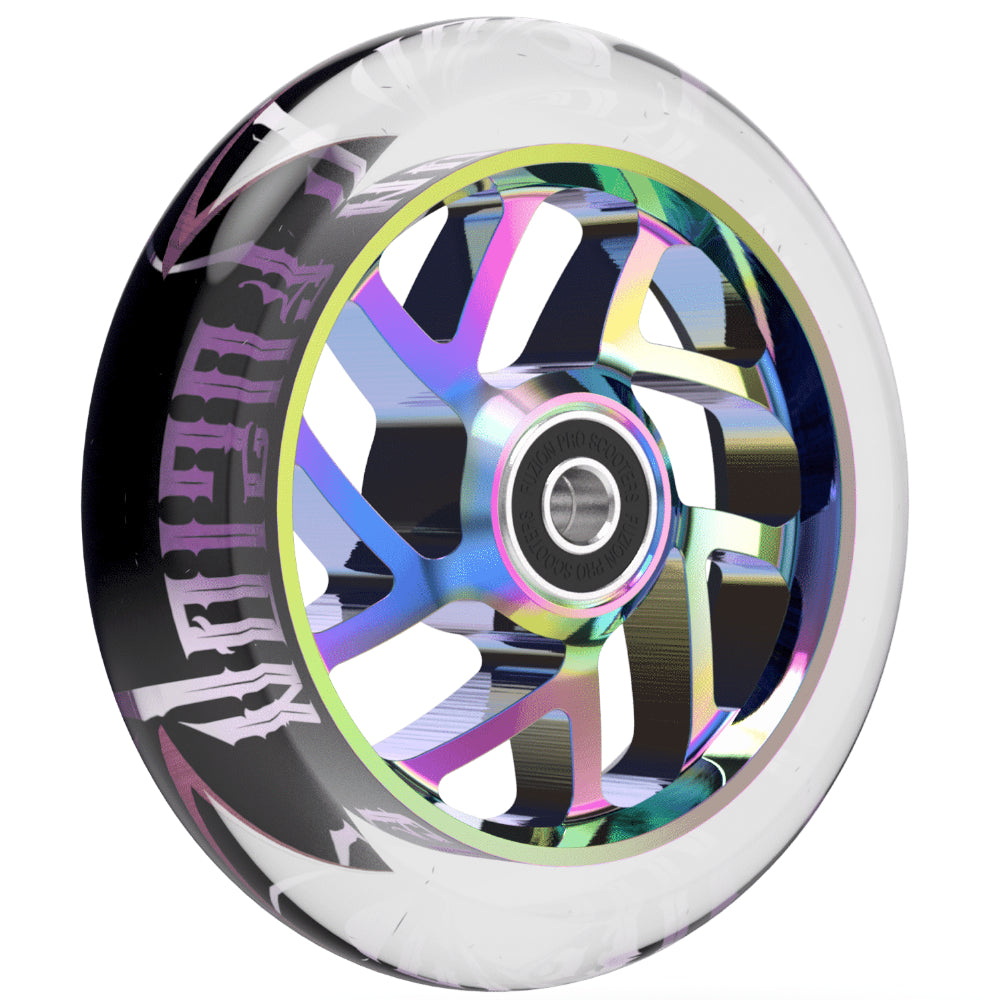 Fuzion Flight 110mm (PAIR) - Scooter Wheels Neochrome Clear Angle