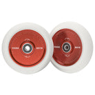 Fuzion Thiccboys Red White 110x30mm Scooter Wheels Pair