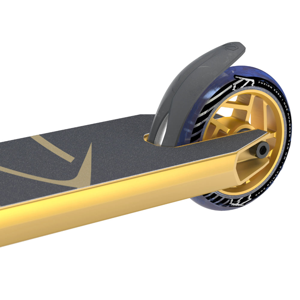 Fuzion Z250 Freestyle Scooter Complete Gold Nylon Steel Brake