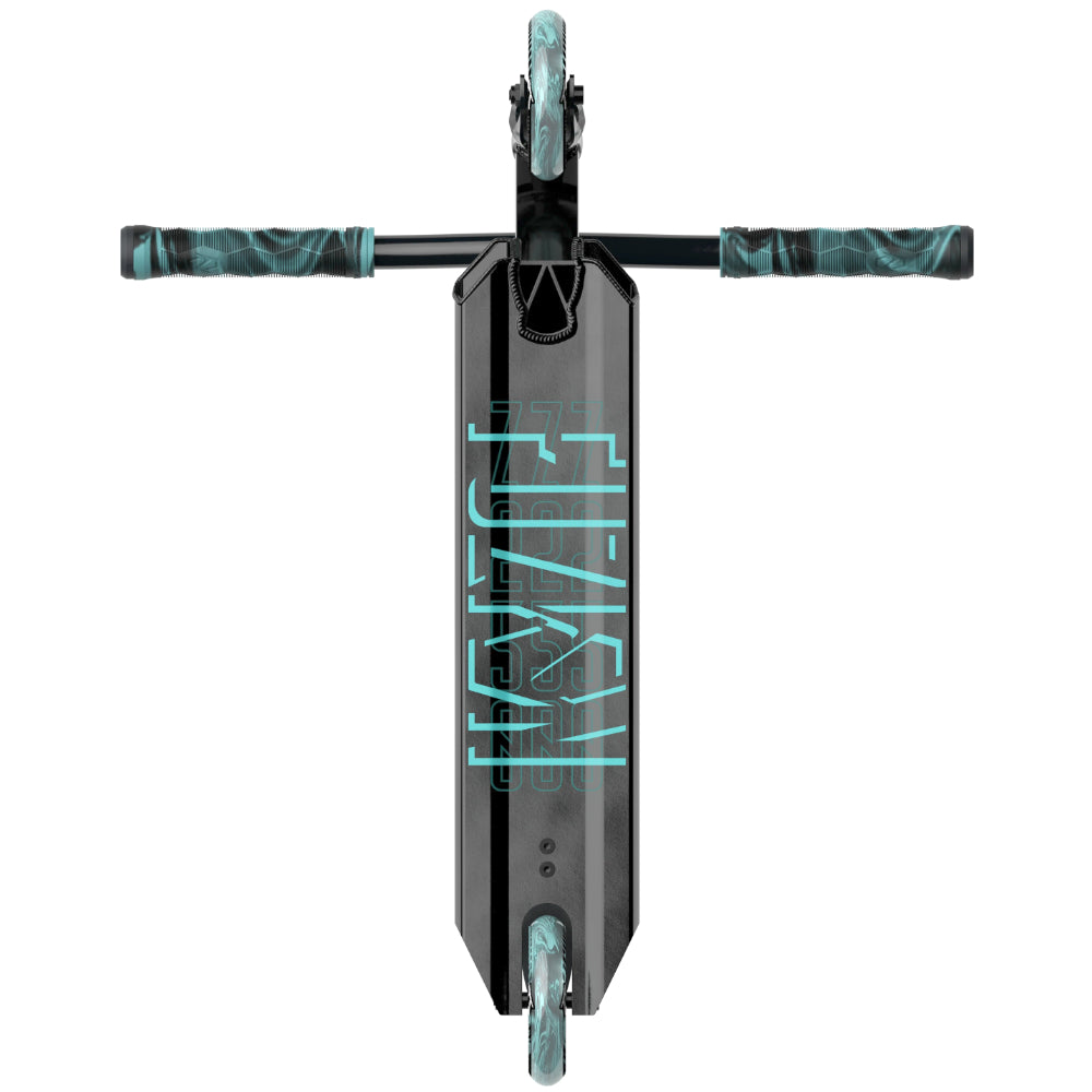 Fuzion Z250 Freestyle Scooter Complete Teal Bottom Deck Design