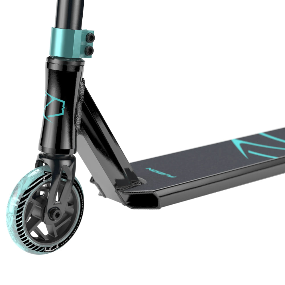 Fuzion Z250 Freestyle Scooter Complete Teal Forged Fork Apollo Wheels