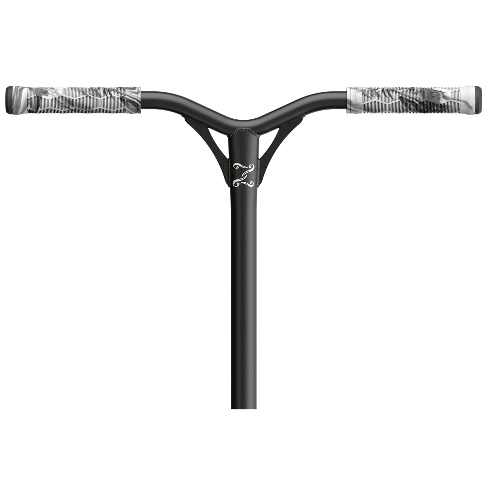 Fuzion Z300 - Scooter Complete Black White Grips Marble
