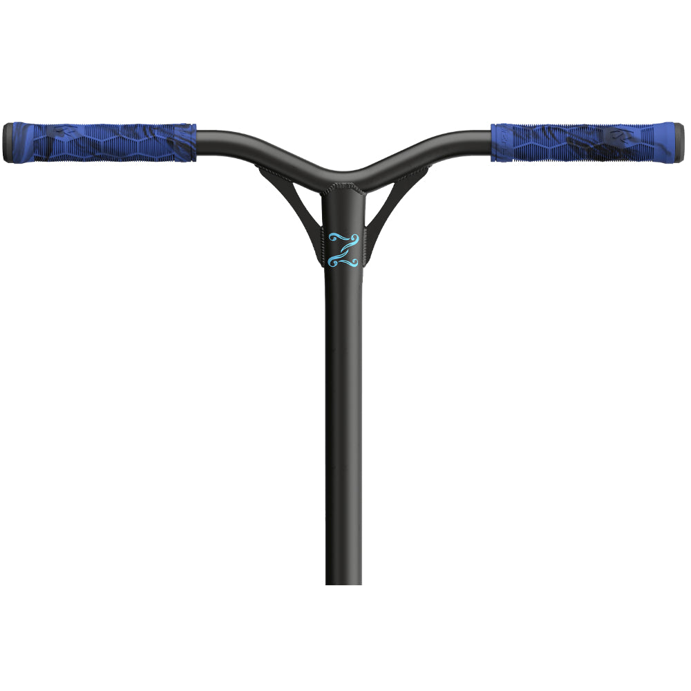 Fuzion Z300 - Scooter Complete Blue Neochrome Marble Grips