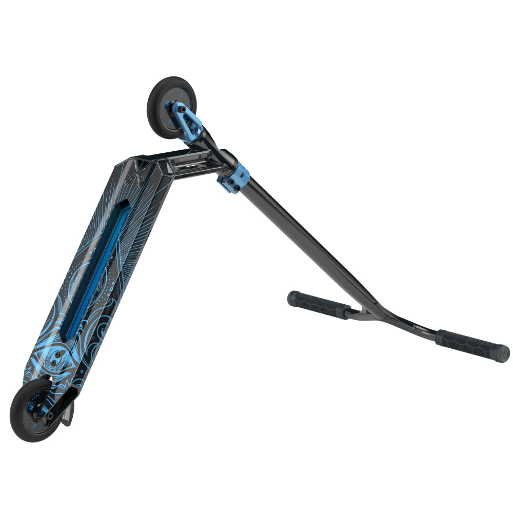 Fuzion Z350 Freestyle Scooter Complete Pinnacle Blue Bottom Design