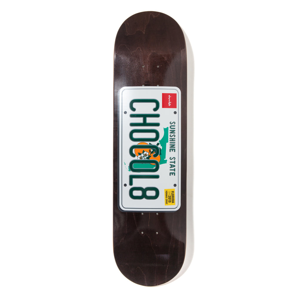 Chocolate Cruz License Plate 8.1875 - Skateboard Deck