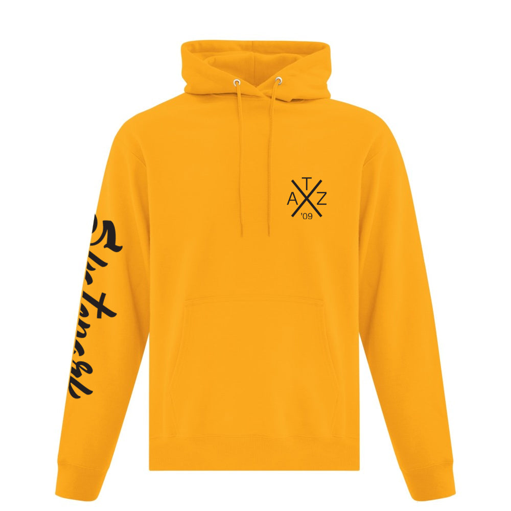 TAZ Youth X-Logo Hoodie Yellow Gold Front