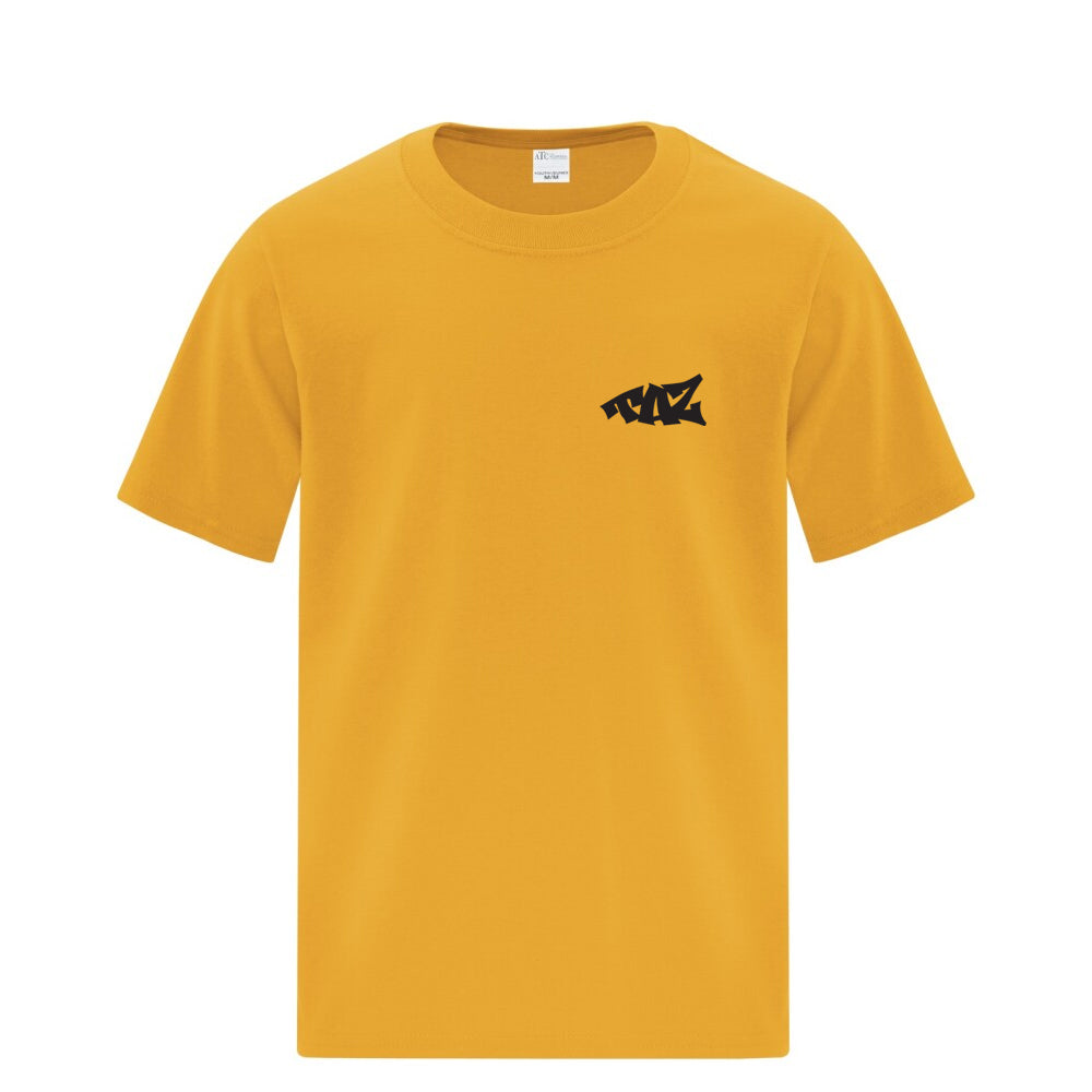 TAZ Youth T-Shirt Gold Front