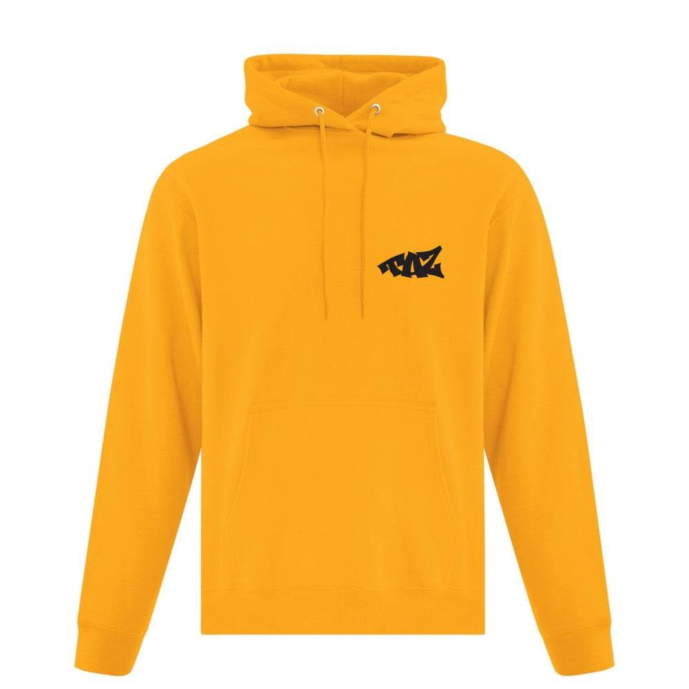 TAZ Youth Classic Hoodie Yellow Gold Back