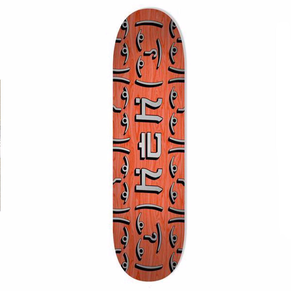 HEH OG Silver Logo Orange Top / Bottom - Skateboard Deck