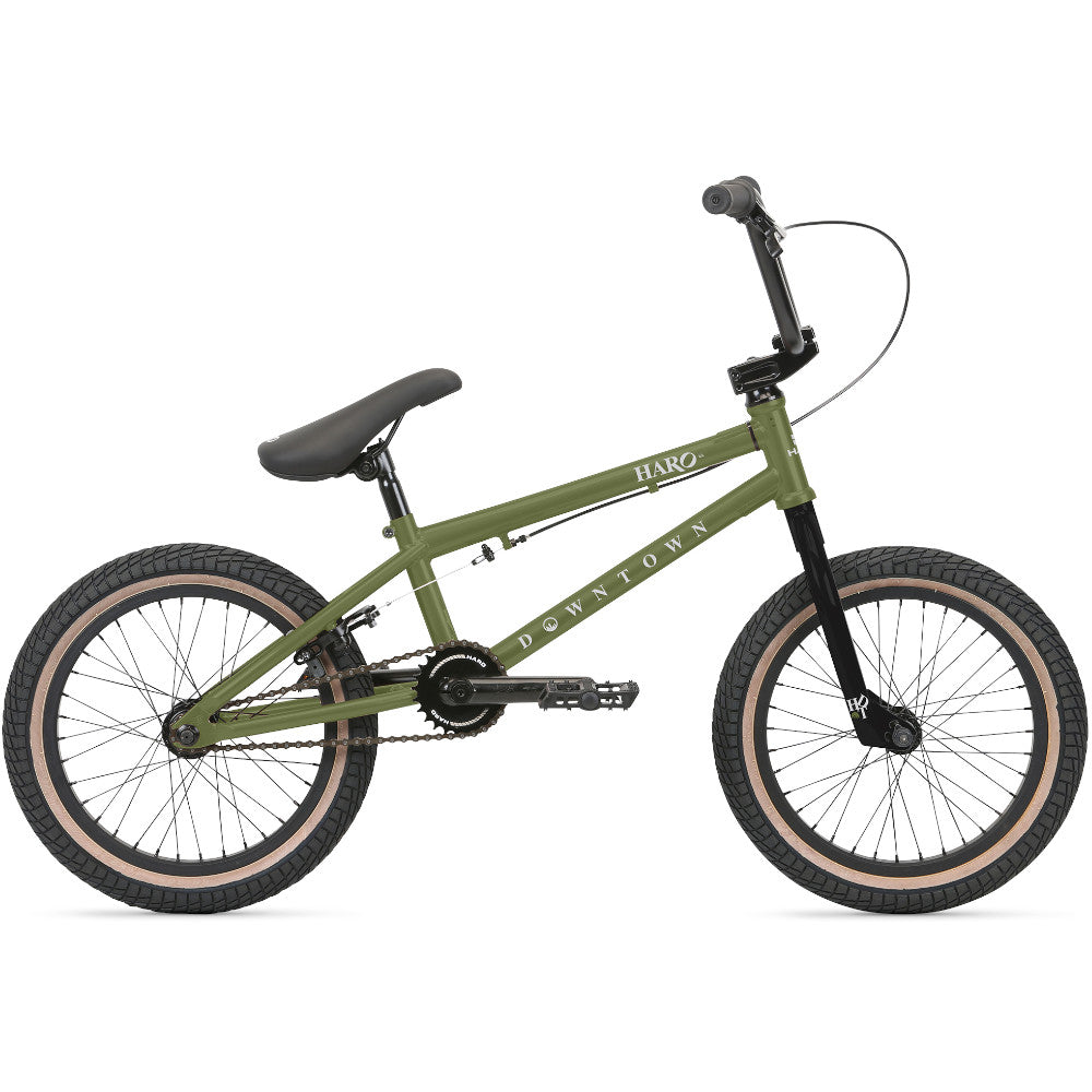 Haro Downtown 16in Matte Army Green 2021 - BMX Complete