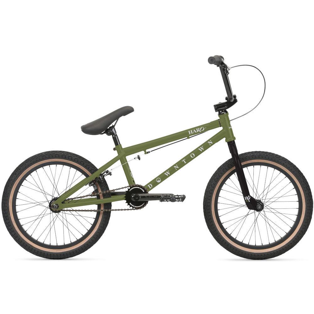 Haro Downtown 18in Matte Army Green 2021 - BMX Complete