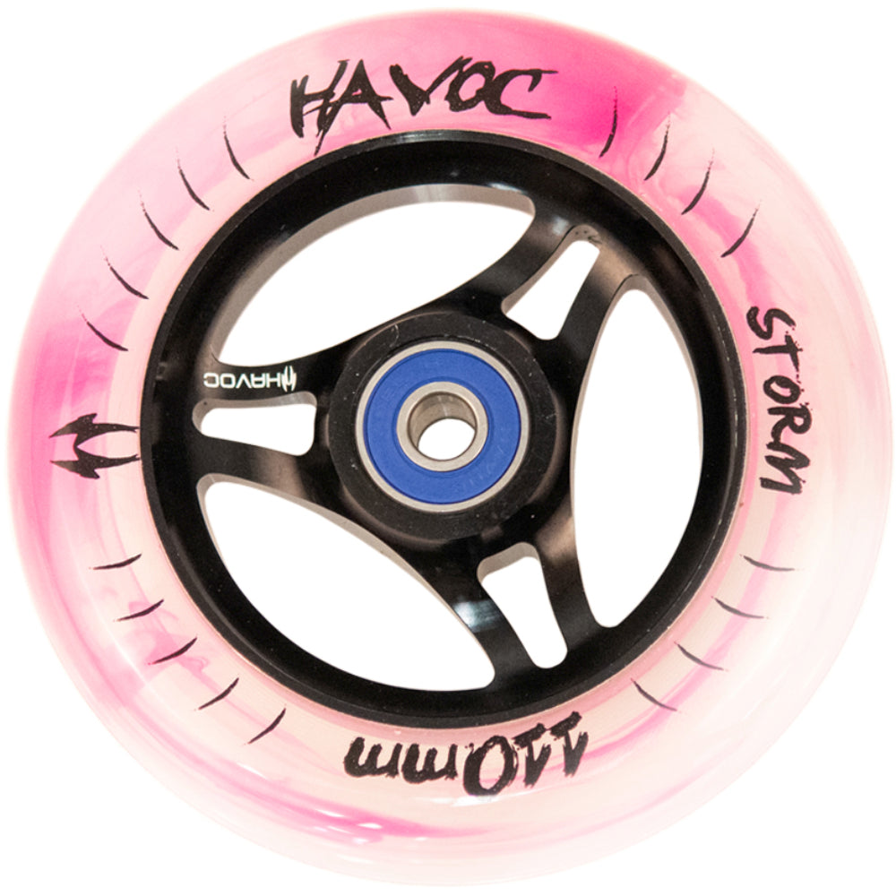 Havoc Clear Swirl Pink 110mm Scooter Wheels