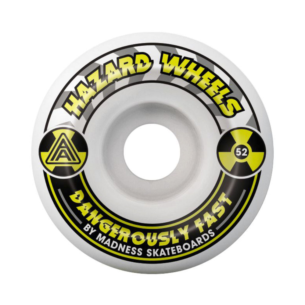 Hazard Alarm Conical White 101A Skateboard Wheels 52mm