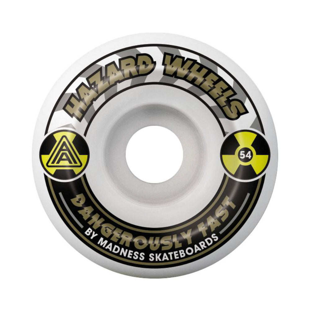Hazard Alarm Conical White 101A Skateboard Wheels 54mm