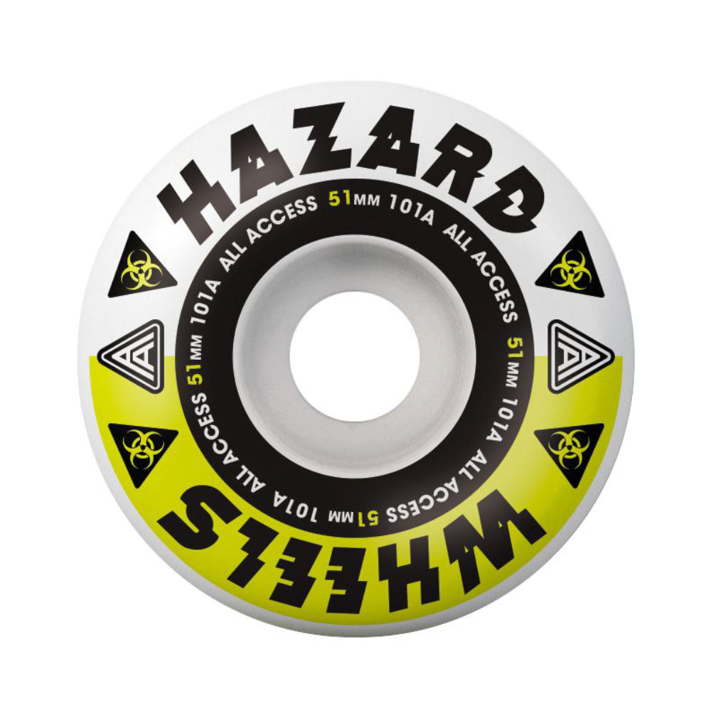 Hazard Melt Down Classic Radial White 101A - Skateboard Wheels 51mm