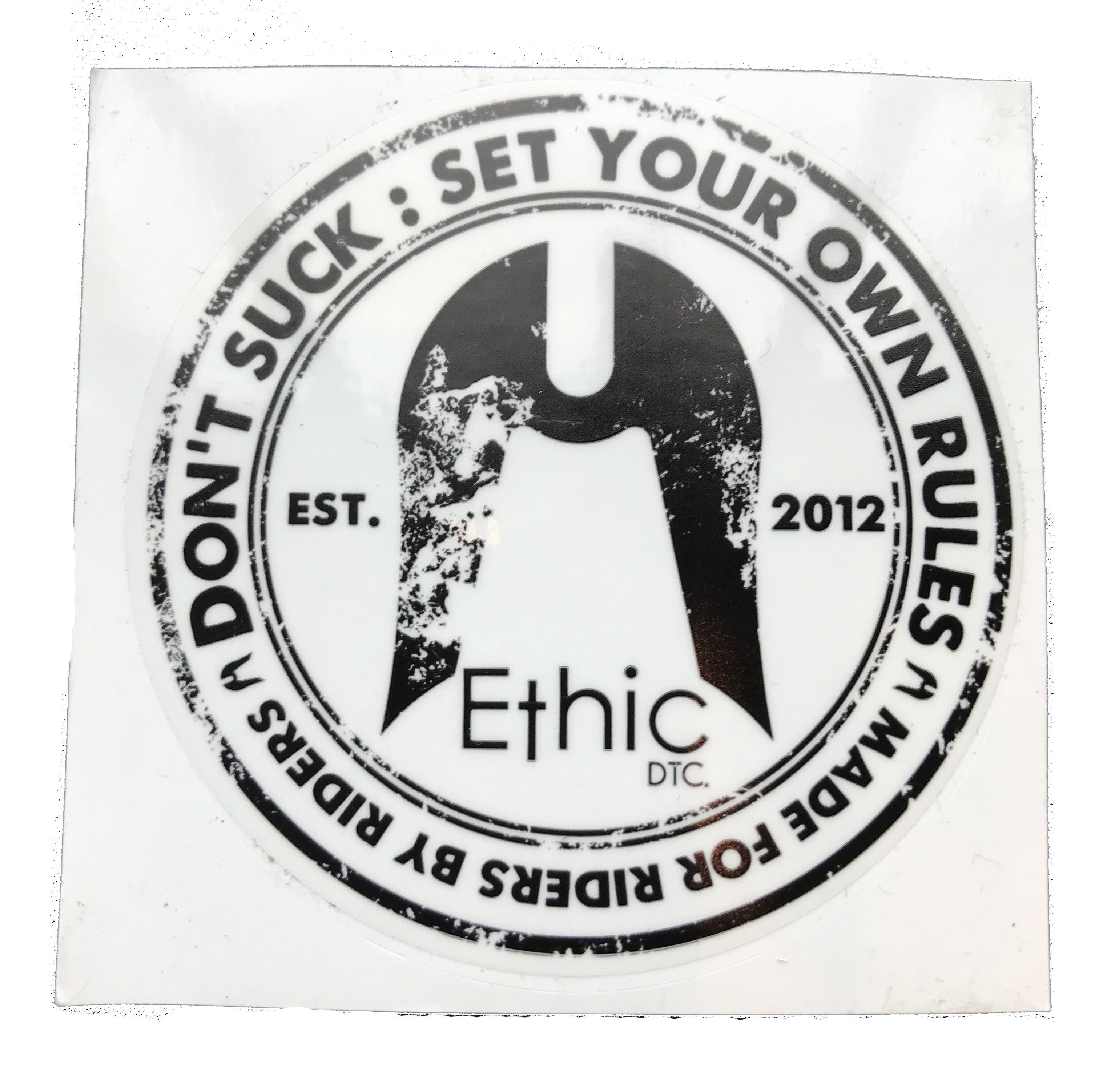 Ethic Don't Suck Transparent Back - Sticker