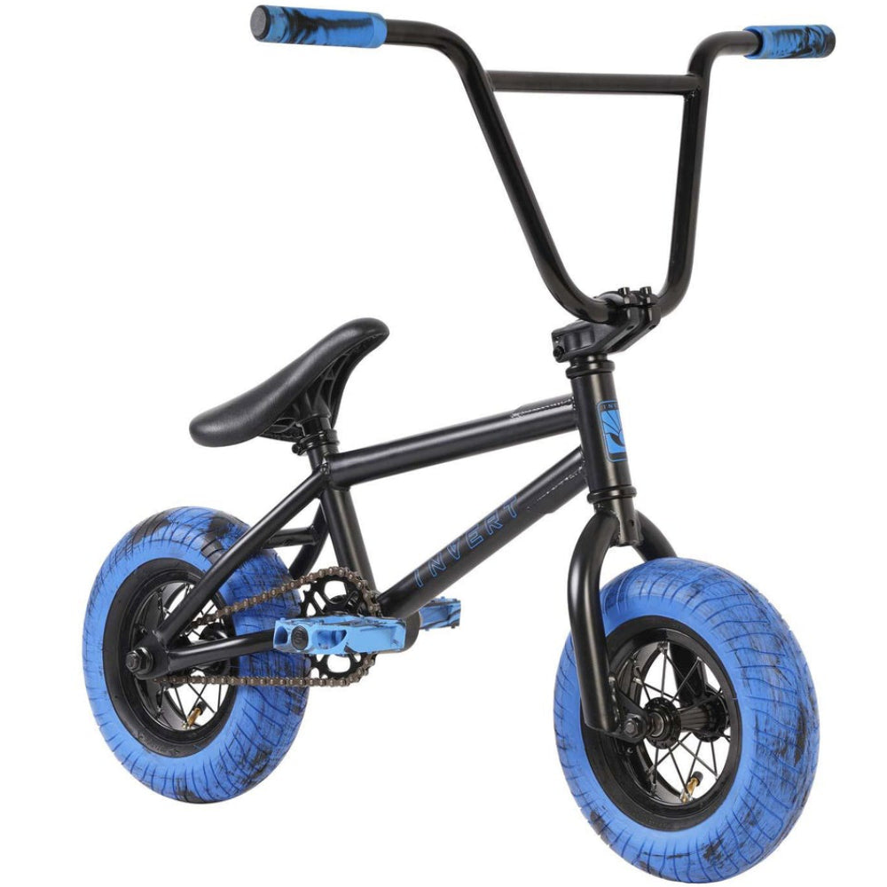 Invert Supreme Mini BMX Freestyle Black Blue Swirl