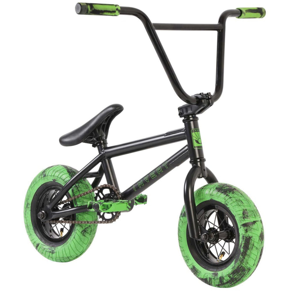 Invert Supreme Mini BMX Black Green Swirl Freestyle