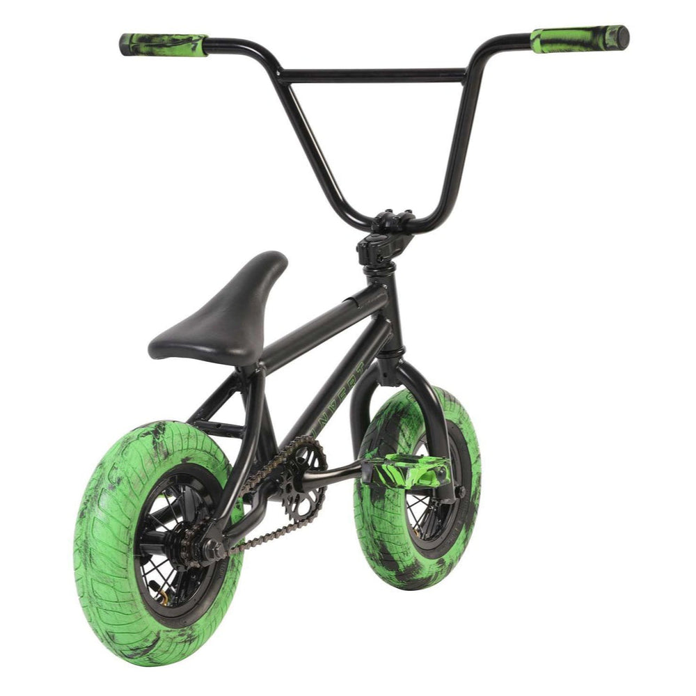 Invert Supreme Mini BMX Black Green Swirl Freestyle Back