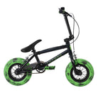 Invert Supreme Mini BMX Black Green Swirl Freestyle Side With Accessories