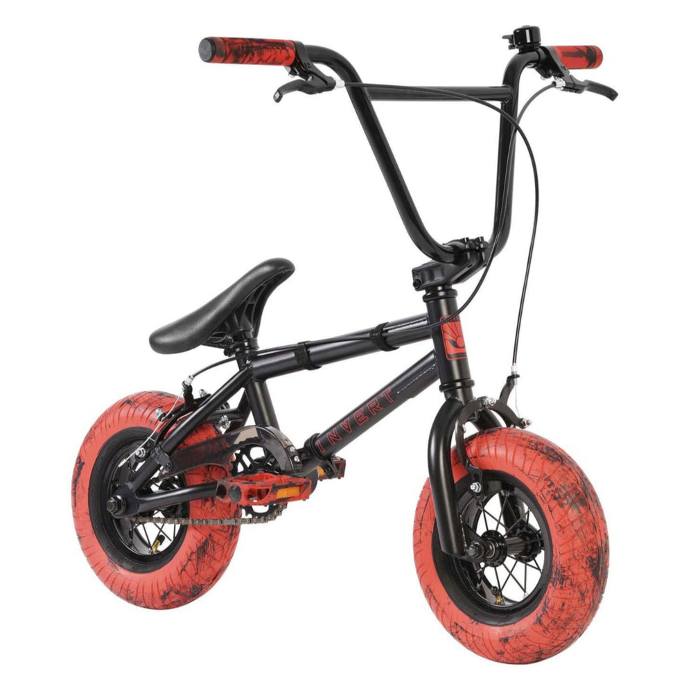 Invert Supreme Mini BMX Freestyle Black Red With Accessories Brakes Guard Ring