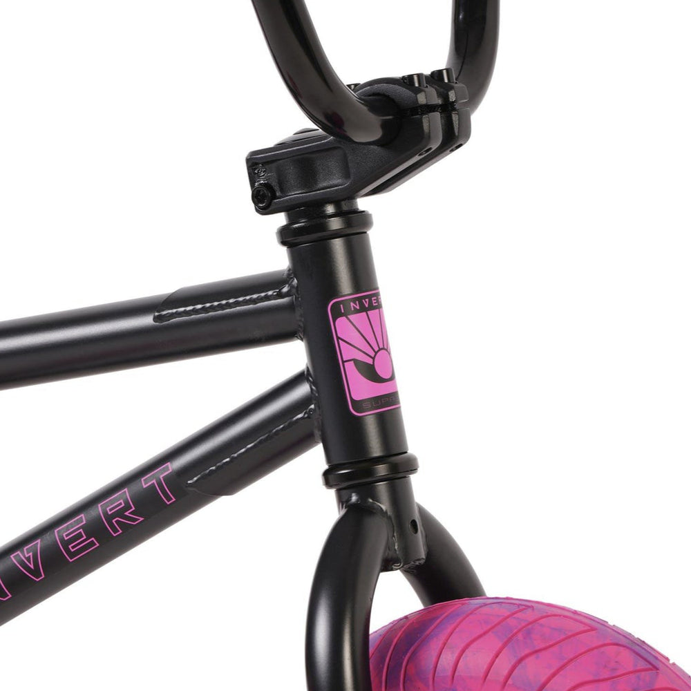 Invert Supreme Mini BMX Freestyle Black Pink Headtube Rise Stem