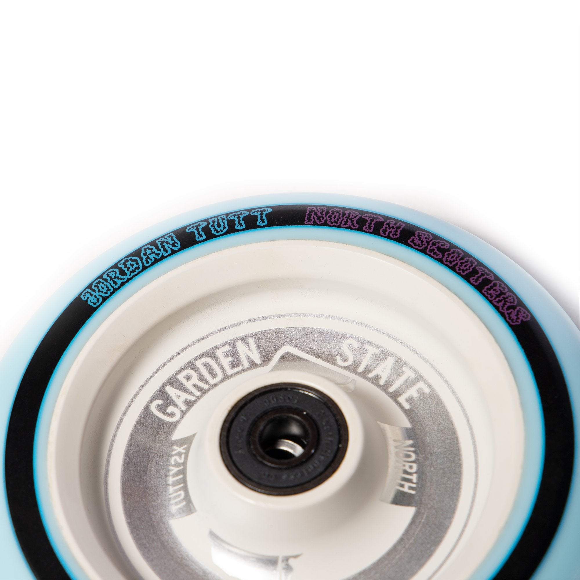 North Scooters Jordan Tutt Signature 110X24mm (PAIR) - Scooter Wheels Close Up Garden State
