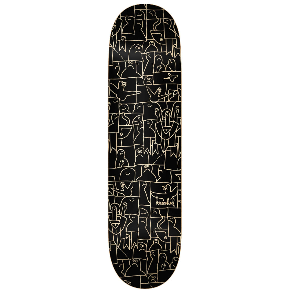 Krooked Flock Black 8.5 - Skateboard Deck