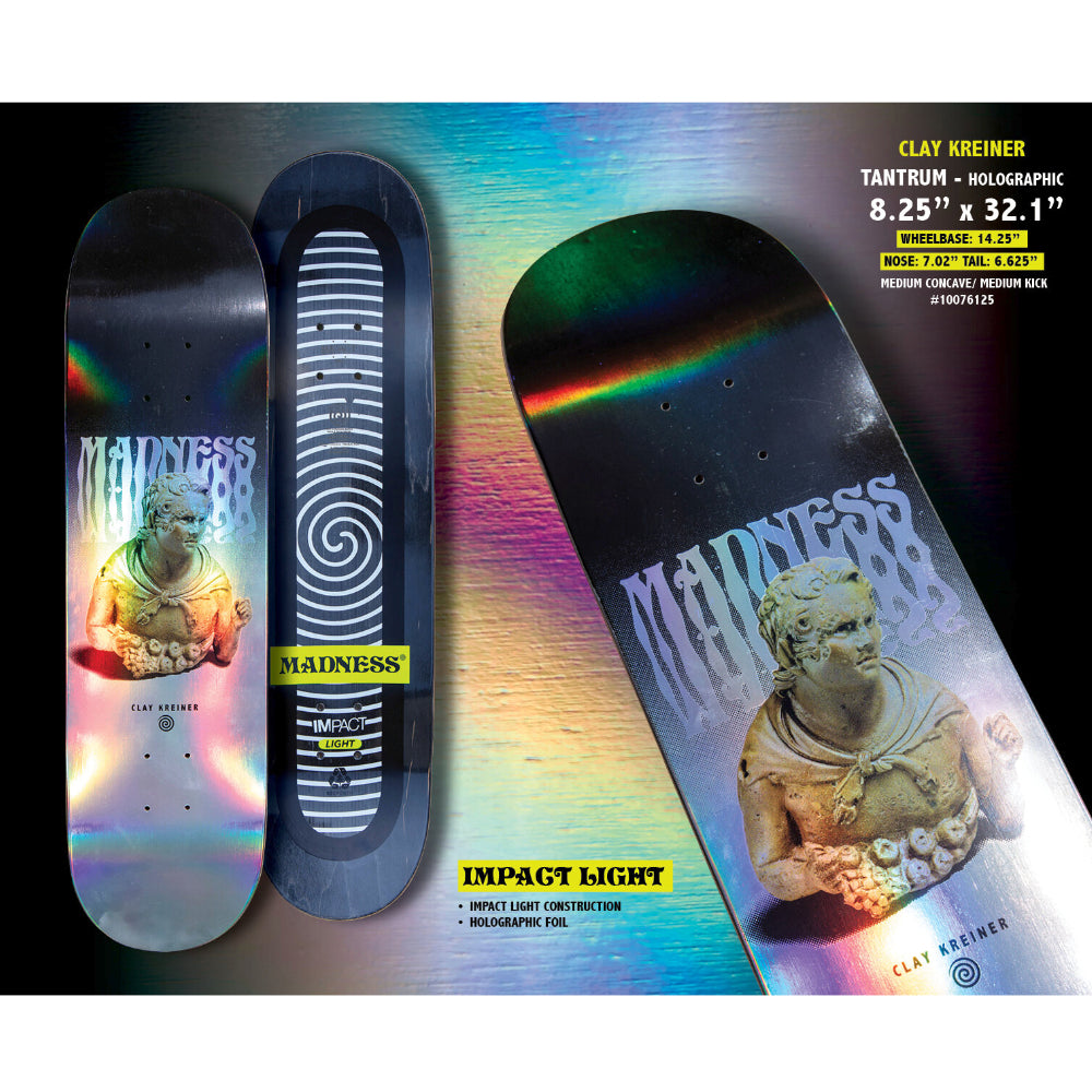 Madness Clay Tantrum Impact Light 8.25 - Skateboard Deck Specs