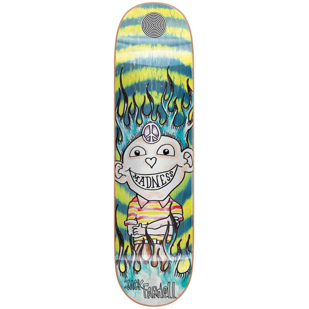 Madness Jack Gonz R7 Green Swirl 8.5 - Skateboard Deck