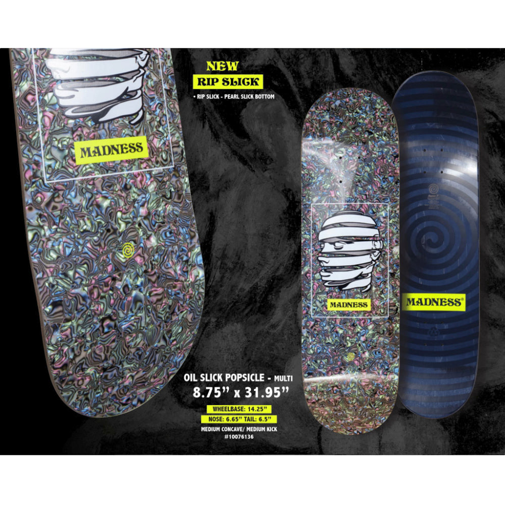 Madness Oil Slick Popsicle R7 8.75 - Skateboard Deck Description