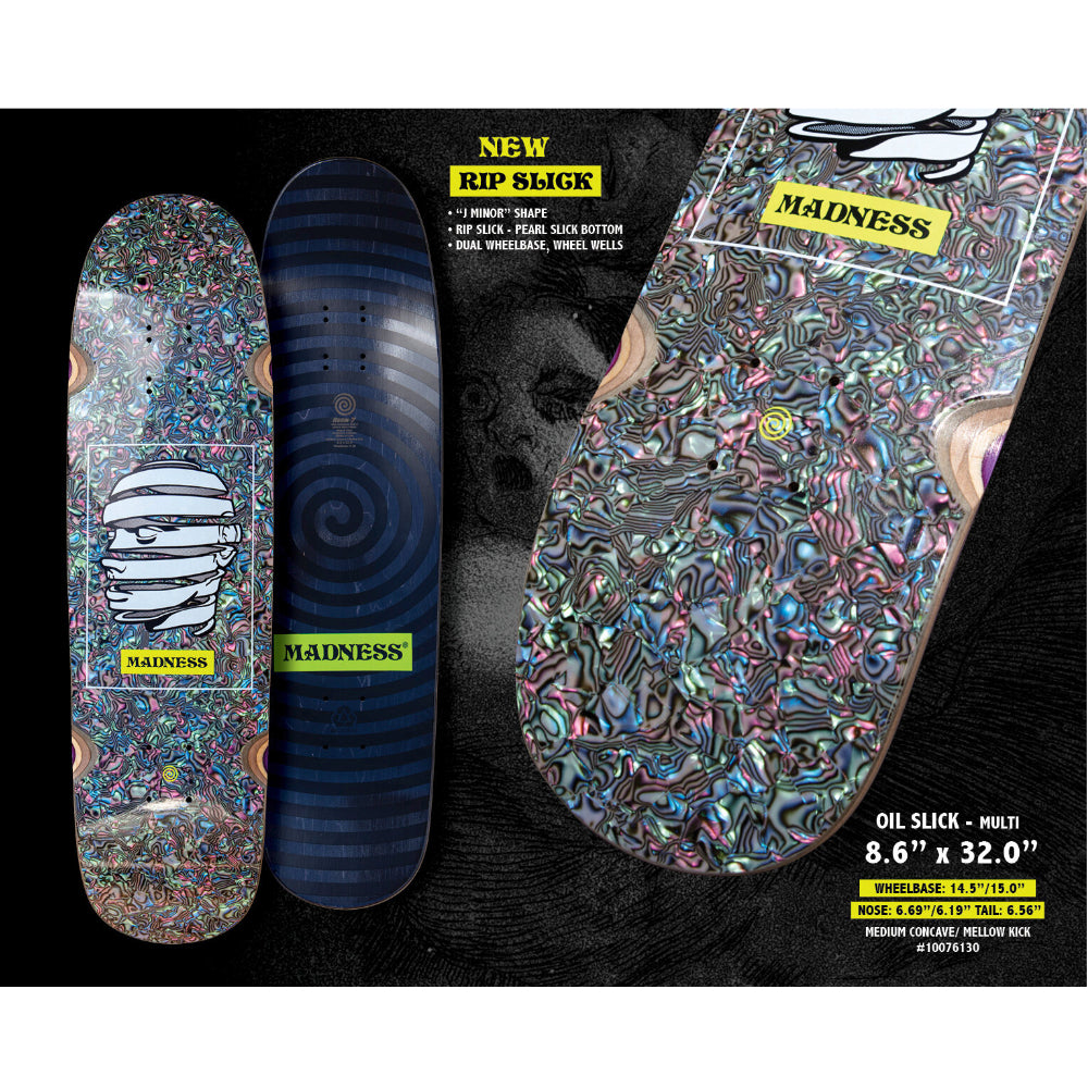 Madness Oil Slick R7 8.5 - Skateboard Deck Specs