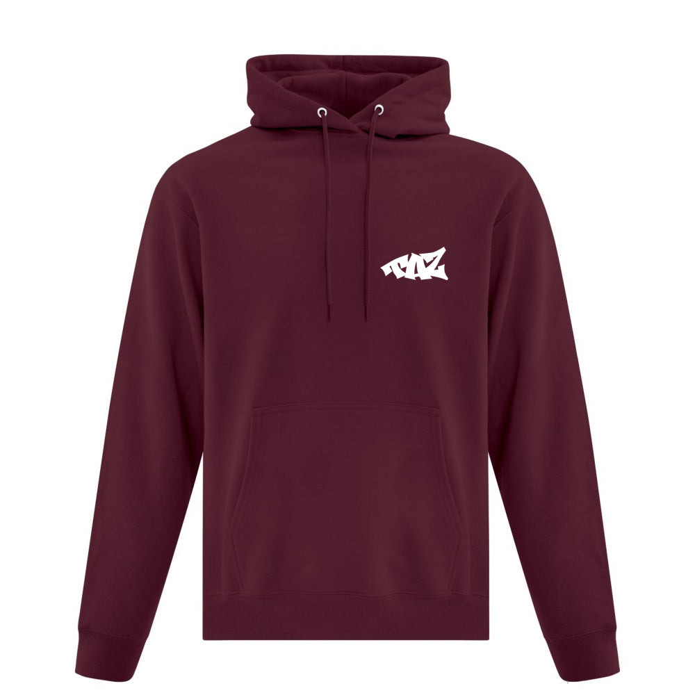 TAZ Youth Classic Hoodie Red Wine Front