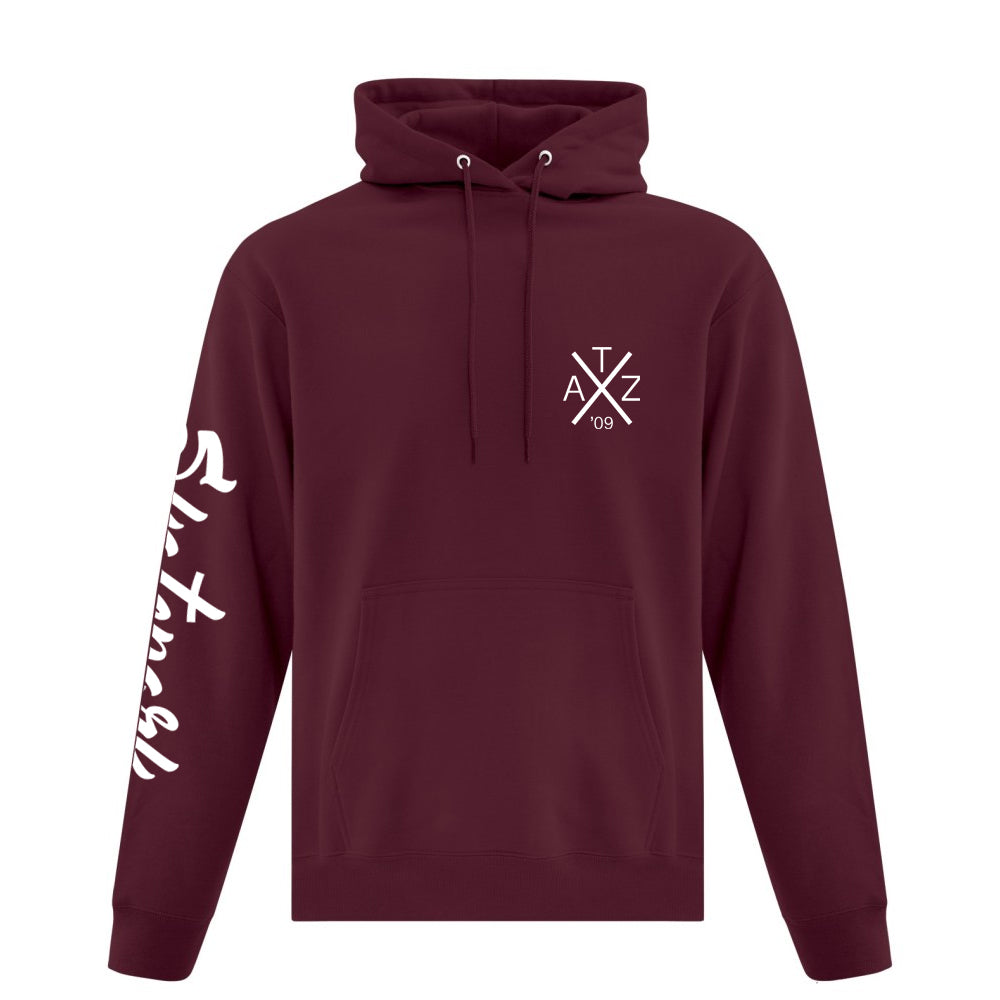 TAZ X-Logo Hoodie Red Wine Front
