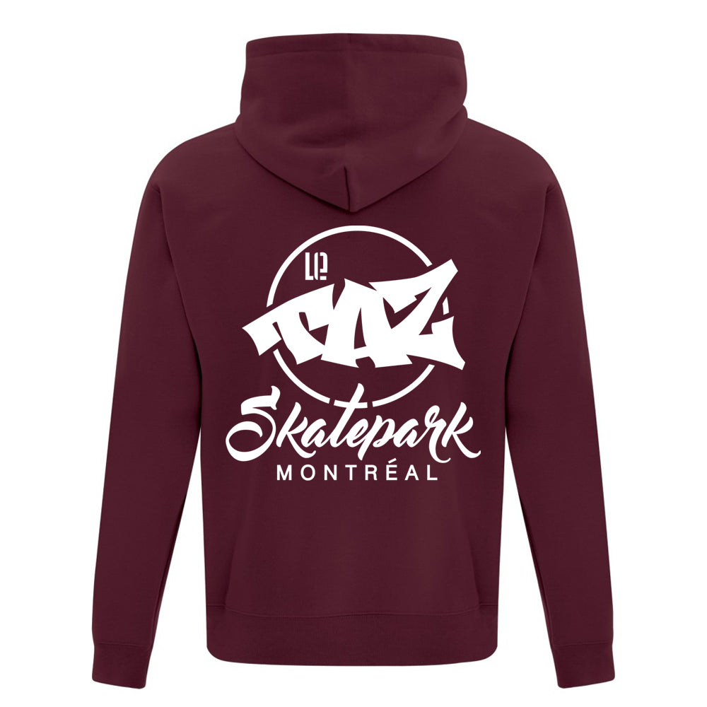 TAZ Youth Classic Hoodie Red Wine Back