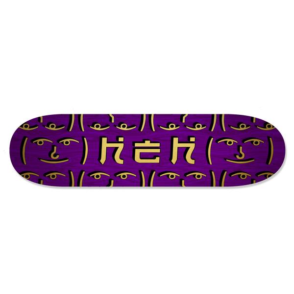 HEH OG Gold Logo Purple Top / Bottom - Skateboard Deck