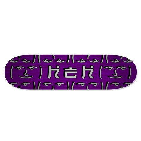 HEH OG Silver Logo Purple Top / Bottom - Skateboard Deck