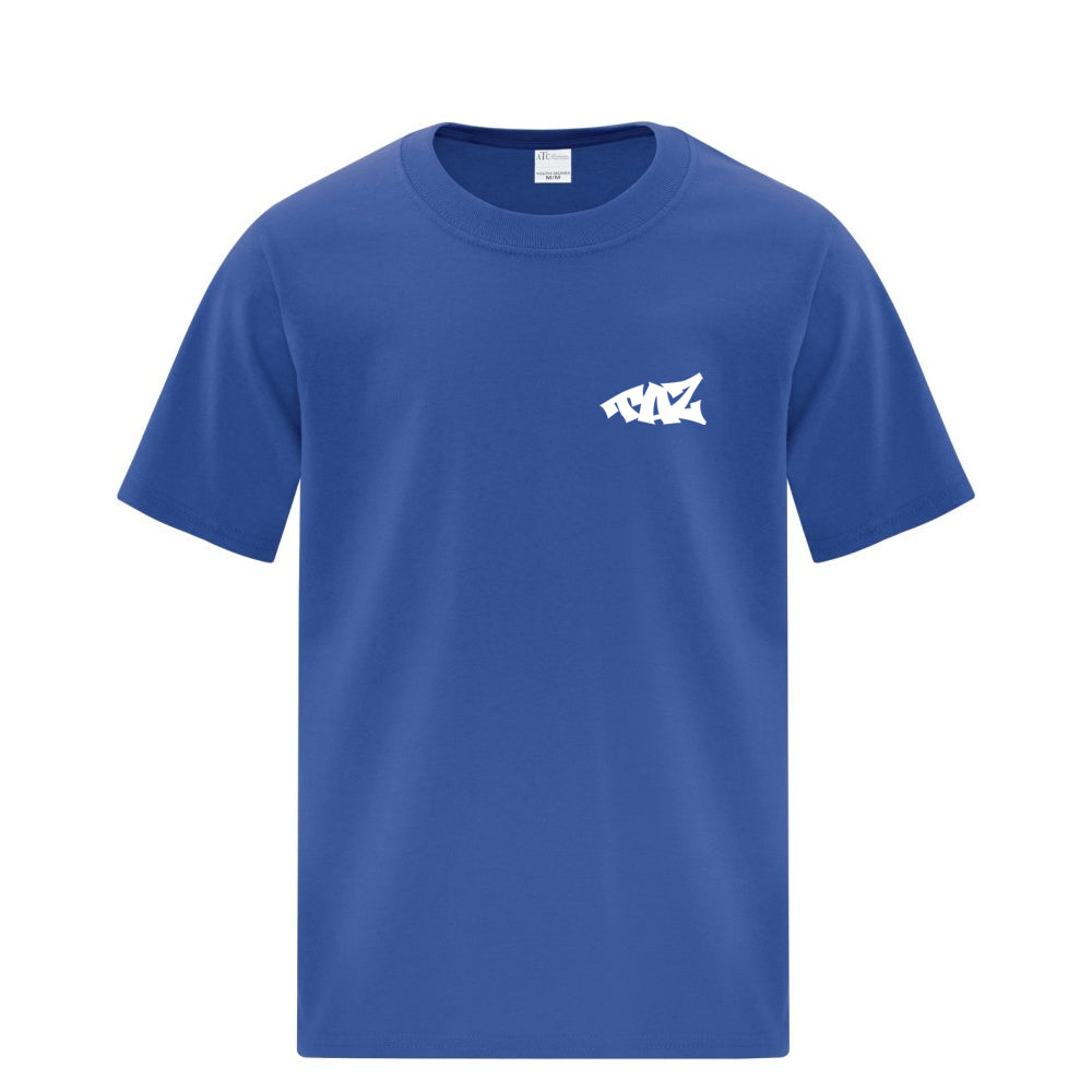 TAZ Youth T-Shirt Blue Front