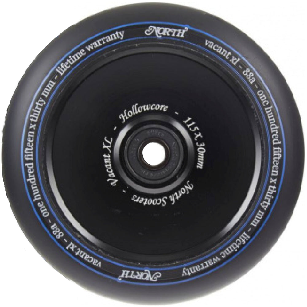 North Scooter Vacant XL Black PU 115mm x 30mm Freestyle Scooter Wheels Black