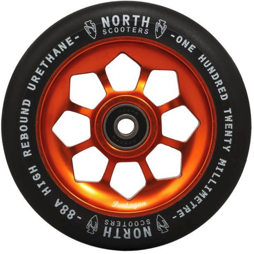 North Scooters Pentagon 88A Copper Black 120mm (PAIR) - Scooter Wheels