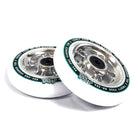 North Scooters Wagon 110mm White PU (PAIR) - Scooter Wheels Chrome Raw