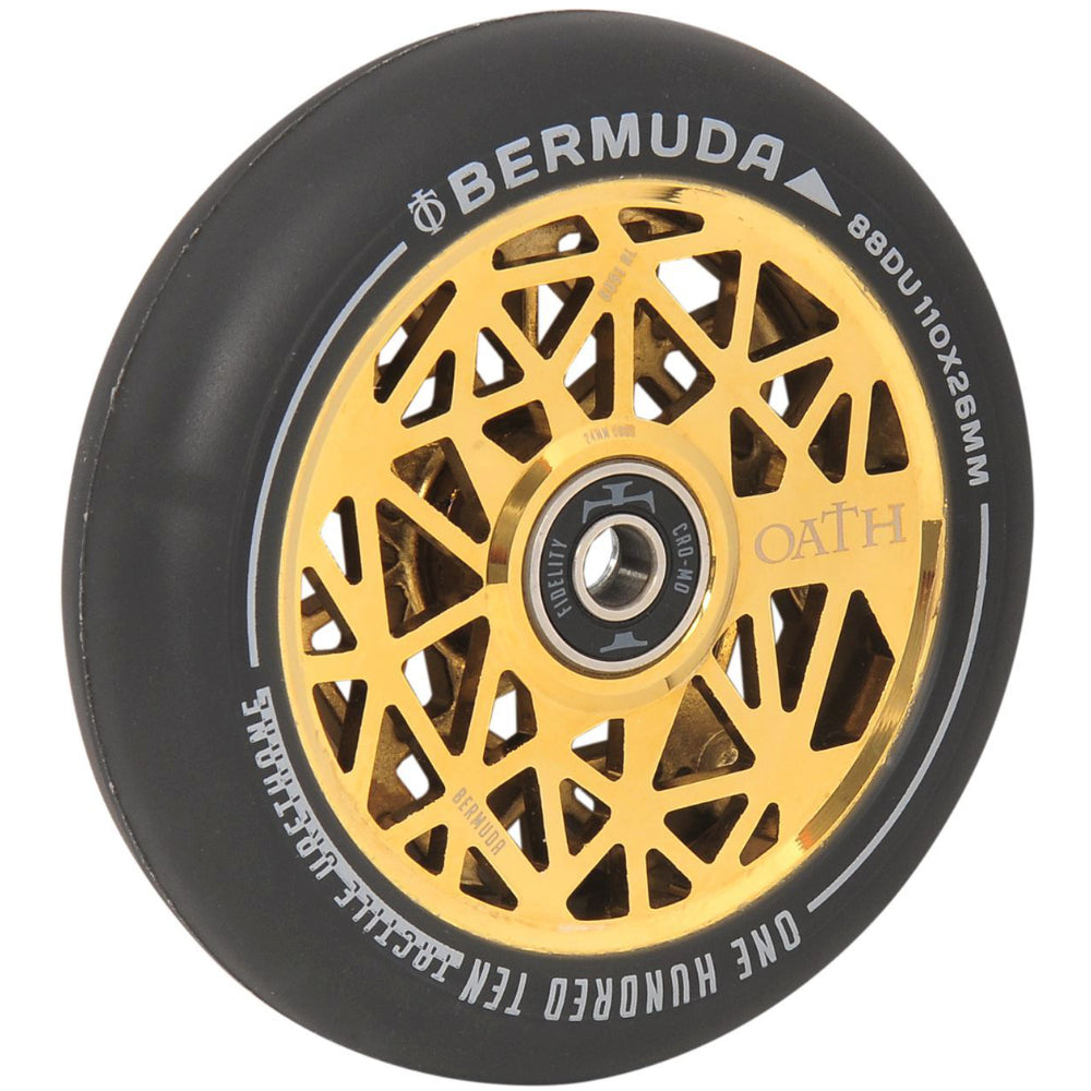 Oath Bermuda 110mm (PAIR) - Scooter Wheels Neo Gold Angle