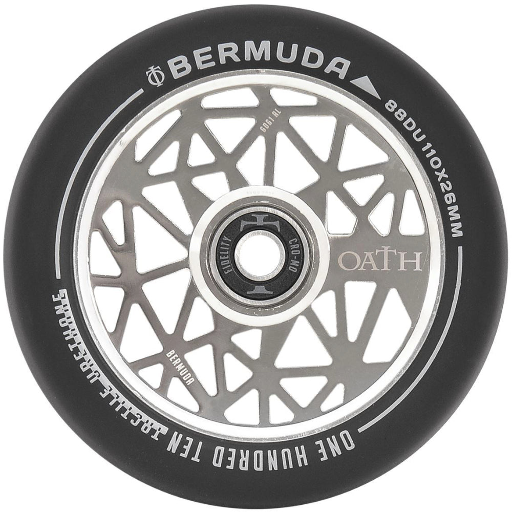 Oath Bermuda 110mm (PAIR) - Scooter Wheels Neo Silver Front