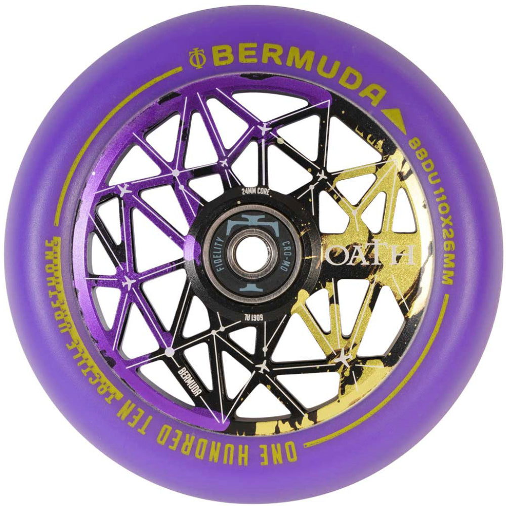 Oath Bermuda 110x26mm Tri-Color - Scooter Wheels Black Purple Yellow