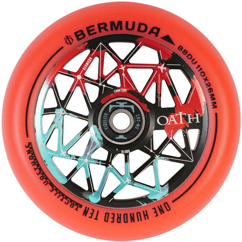 Oath Bermuda 110x26mm Tri-Color - Scooter Wheels Black Teal Red