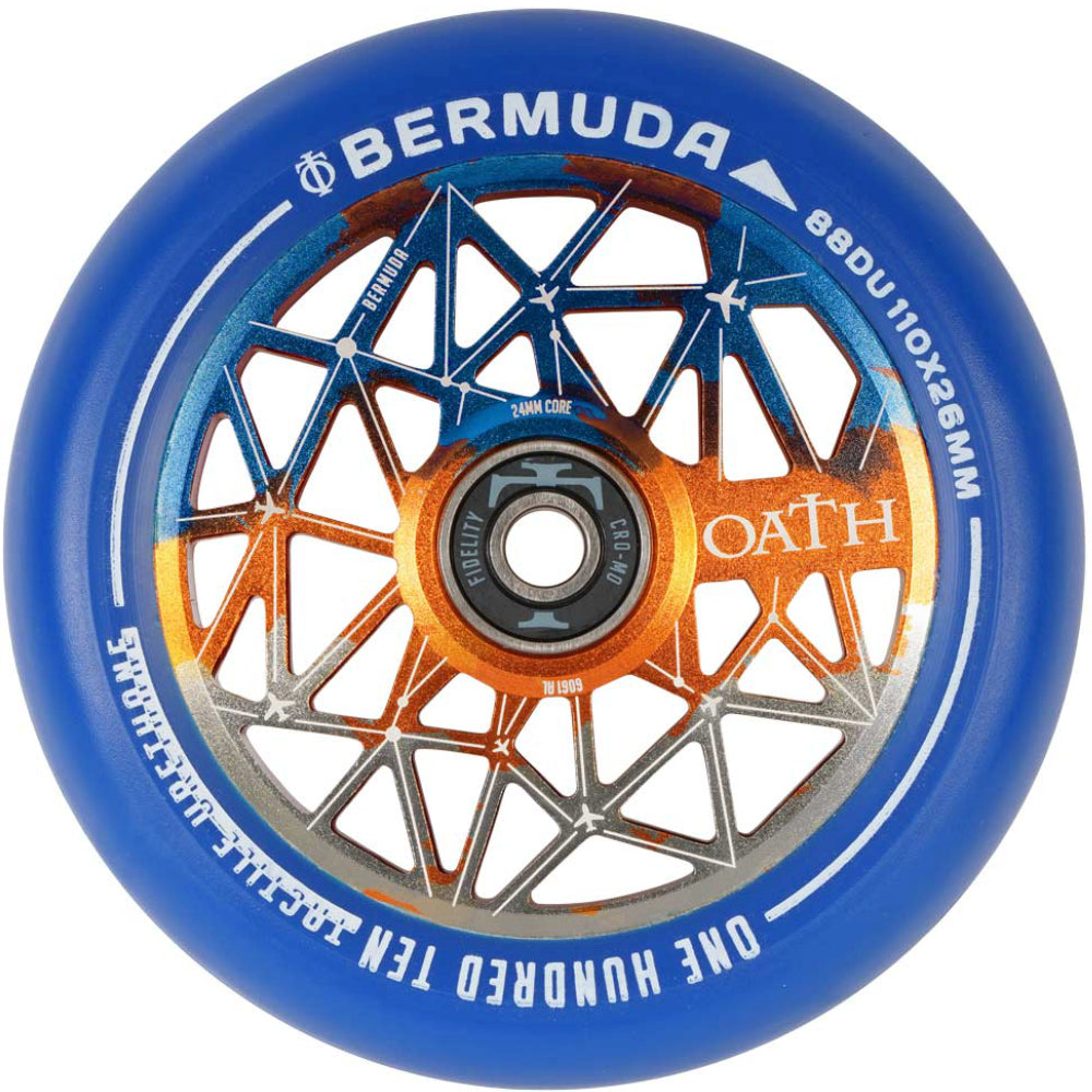 Oath Bermuda 110x26mm Tri-Color - Scooter Wheels Orange Blue Tianium