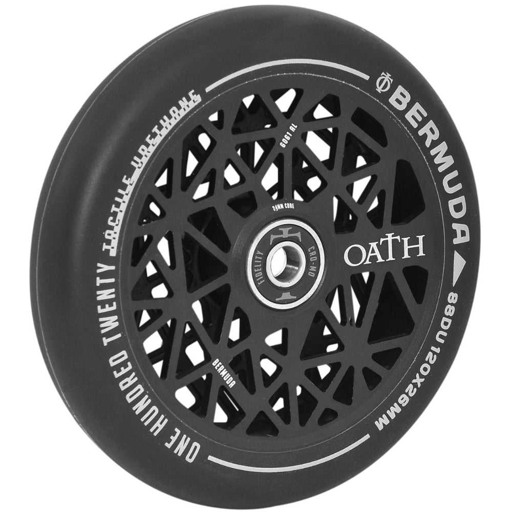 Oath Bermuda 120mm (PAIR) - Scooter Wheels Anodize Satin Black Angle