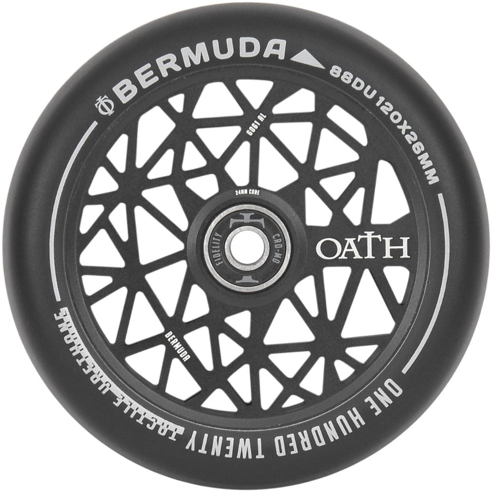 Oath Bermuda 120mm (PAIR) - Scooter Wheels Anodize Satin Black Front